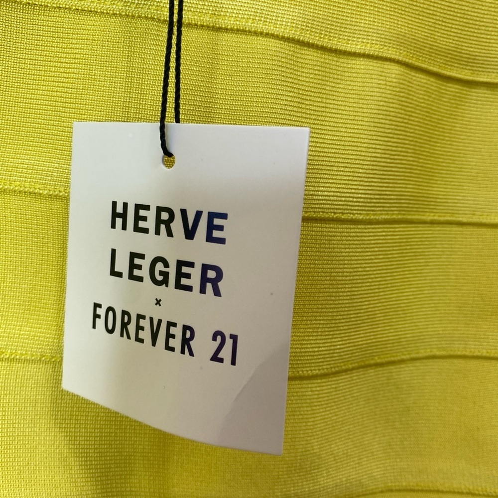 NWT Herve Leger Yellow Bandage Skirt - Picture 2 of 7